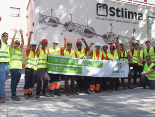 SAERTEX multiCom®’s trenchless pipe relining product, SAERTEX-LINER, has been installed for the 100,000th time.