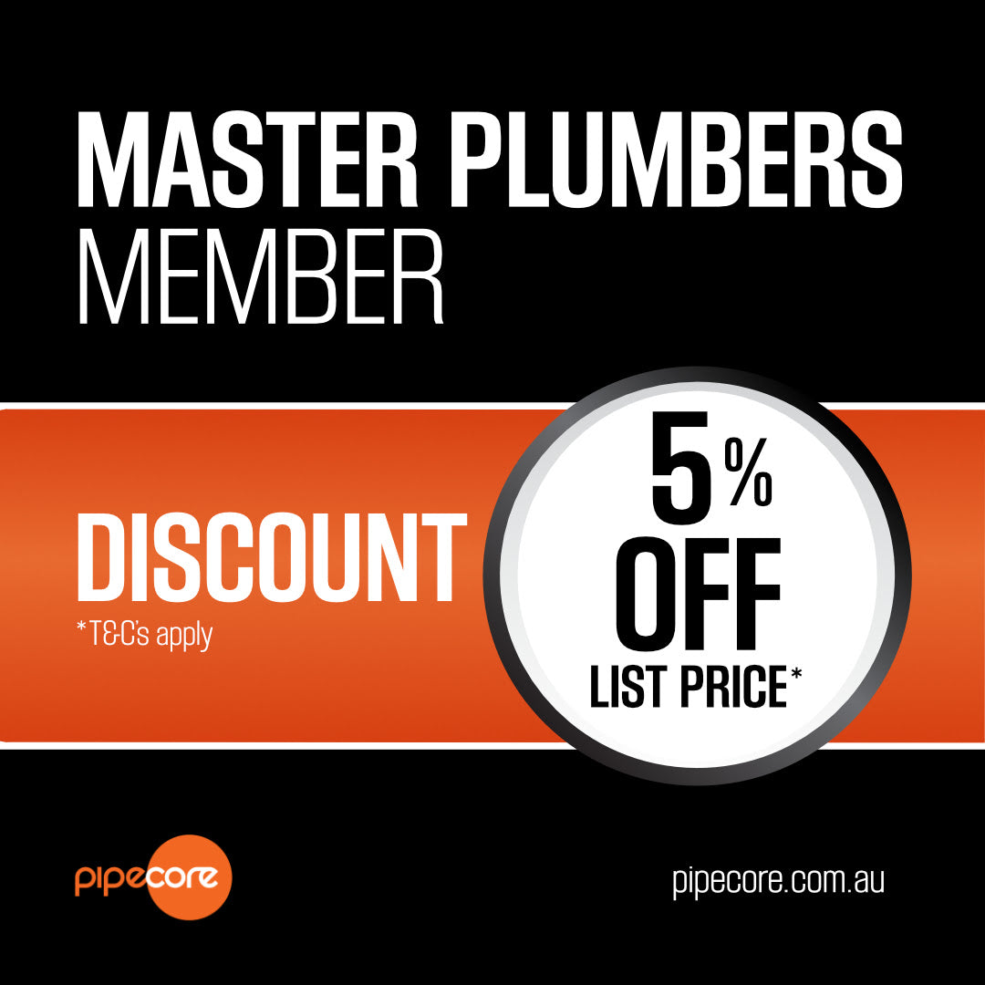 Exclusive for Master Plumbers Members: 5% Off Premium Supplies!